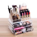 Acryl Make-up Veranstalter Kosmetik Pinsel Set Halter Wattestäbchen  Lippenstift Box Large Size