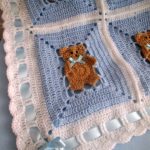 Häkeln Sie Muster afghanischen Decke Teddy-Bär von mariascrochet21 Colchas  Bebé, Colcha De Ganchillo