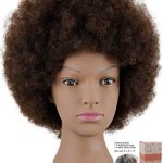 Traveller Location : Mannequin Head African American with 100% Human Hair  Cosmetology Afro Hair Manikin Head for Practice Styling Braiding : Beauty