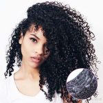 Afro Kinky Curly Clip Virgin Thick Clip In Hair Extension 100g Black  African American Clip In Afro Hair Extension Hair Extensions Remy 100 Remy  Human Hair