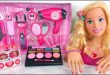 Gaint Barbie Head Styling Doll Makeup Cosmetic Set دمية باربي لعبة Barbie  Maquiagem Brinquedos