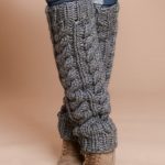 Wolle-Stulpen Zopfmuster Beinlinge Hand stricken Socken | Etsy