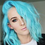 Neon blau Haarfarbe