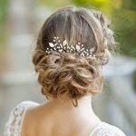 Aukmla Haarnadeln Hochzeit Kopfschmuck mit Kristallen Braut Haarschmuck für  Frauen auf Hochzeit Party oder Freizeit (