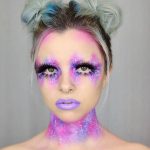Beautiful Galaxy Unicorn fantasy makeup for women. creative fantasy makeup  ideas
