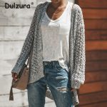Abstand Aushöhlen Lange Strickjacke Frauen 2018 Sommer Pullover  Flügel-hülse Gestrickte Jacke Mantel Weibliche Casual