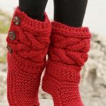 Little Red Riding Slippers By DROPS Design - Cutest Knitted DIY: FREE  Pattern for Cozy Slipper Boots