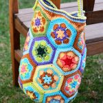 Crochet PATTERN - Boho Bag - crochet bag pattern, African flower