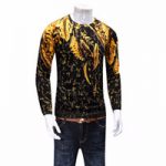 Cloudstyle Männlich Pullover 2017 Neue Handgestrickte Pullover Männer Mode  3D Gold Feder Druck Slim Fit Männlichen Pullover Plus Größe