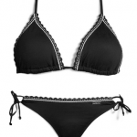 LASCANA Triangel bikini - Im aktuellen Look in Schwarz mit heller  Häkelkanten-Optik am Top