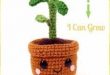 Eine Häkel-Pflanze, die wachsen kann! Was für eine süße Idee! Textilkunst