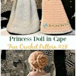 Häkeln Sie Prinzessin Puppe in Cape Amigurumi kostenlose Muster - #Crochet,  #Doll Toys