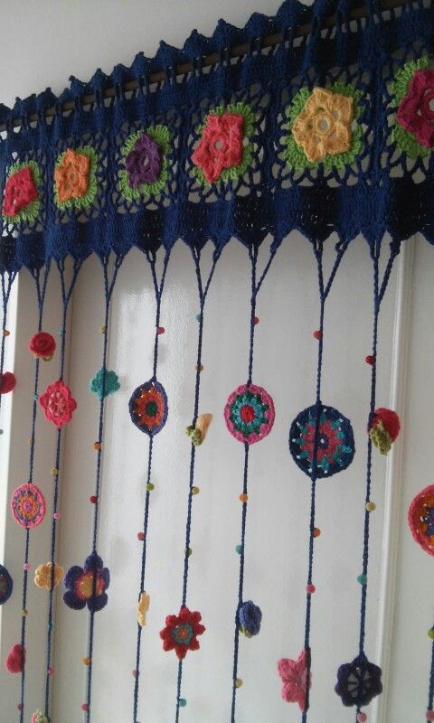 Flowered Curtain - Crochet Inspiration - No Pattern - Photo Only