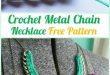 Häkeln Sie Metallkette Halskette frei Muster - #häkeln; #Schmuck Necklac .