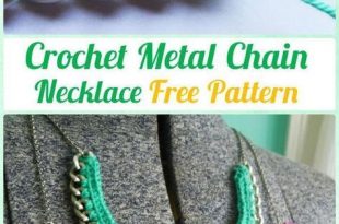 Häkeln Sie Metallkette Halskette frei Muster - #häkeln; #Schmuck Necklac .