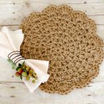 Jute Crochet Placemats  Free Pattern
