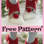 Häkeln Sie Weihnachtsslipper-Socken – kostenlose Muster  #freecrochetpatterns #Christmasid …