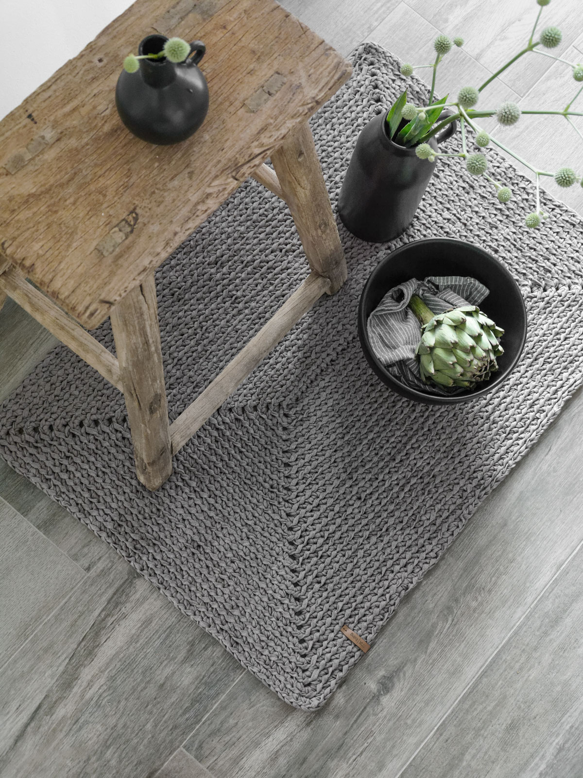 DIY | gehäkelter Teppich aus Textilgarn