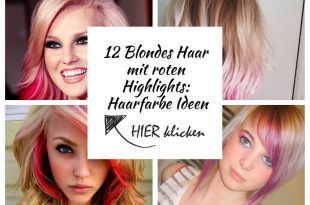 12 Blondes Haar mit roten Highlights: Haarfarbe Ideen — Frisur Inspiration  | Herren Frisuren, Trends, Tipps und mehr