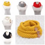 2019 Winter Warm Knit Infinity Scarf Luxury Women Solid Color Crochet  Pattern Basic Chunky Big Button Knit Snood Ring Scarf MMA458 From B2b_life,