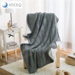 HTEXQ Cosy Kabel Stricken Werfen Alle Saison Sofa Bettwäsche Couch Weiche  Decke Kids Indoor Outdoor Decke