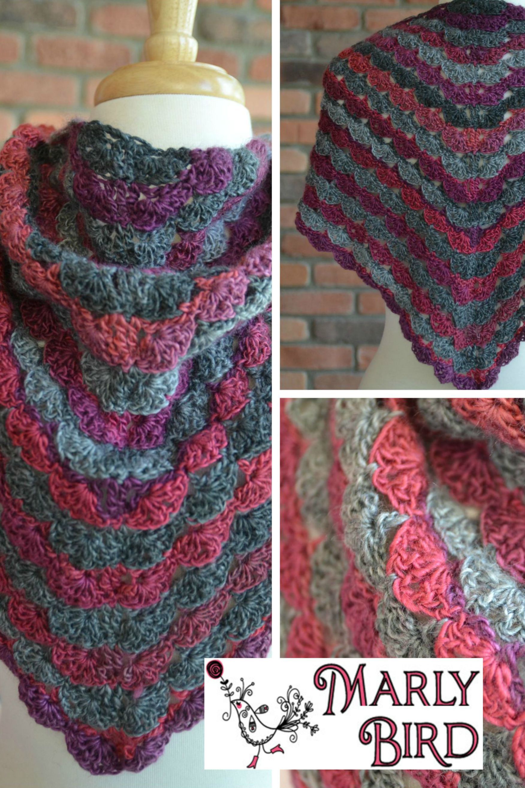 Free Crochet Shawl Pattern by Marly Bird named No Stopping Me Now. Schal  HäkelnHandarbeitenKostenlose Häkelschal MusterKostenlose