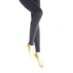 Sympatico Fashion Legging JENNA 60 DEN - gemusterte und warme Legging mit  Zopfmuster für Damen: Traveller Location: Bekleidung