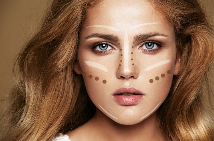 Make-Up-Tipps-professionelles-konturieren-highlightien-stirn-nase