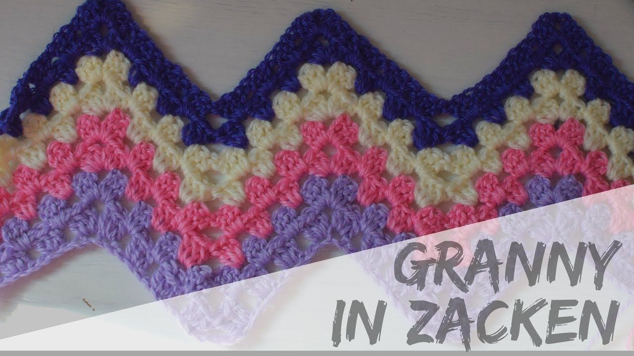 Ripple Crochet Baby Blanket Pattern Inspirational Granny In Zacken Häkeln  Anleitung