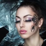 halloween spider web makeup