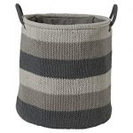 Sealskin Wäschekorb Knitted, Strickkorb, Farbe: Grau, 38 x 36 x 36