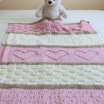 Baby Blanket Pattern, Knit Baby Blanket Pattern, Heart Baby Blanket