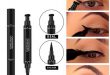 Großhandel Dual End Black Liquid Eyeliner Pencil Pro Wasserdichtes  Langanhaltendes Makeup Eyeliner Pen + Cat Line Eye Makeup Schablonen Von  Hollysales,