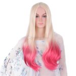 Großhandel Mtmei Haar Ombre Blonde Rosa Perücke Synthetische Japanische  Faser Langes Gewelltes Haar 60cm 300g Graue Purpurrote Farbige Cosplay  Perücken Von