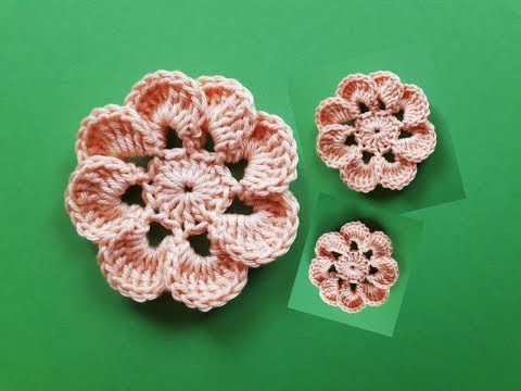 (13) Blume häkeln 39, einfache Häkelblume – YouTube