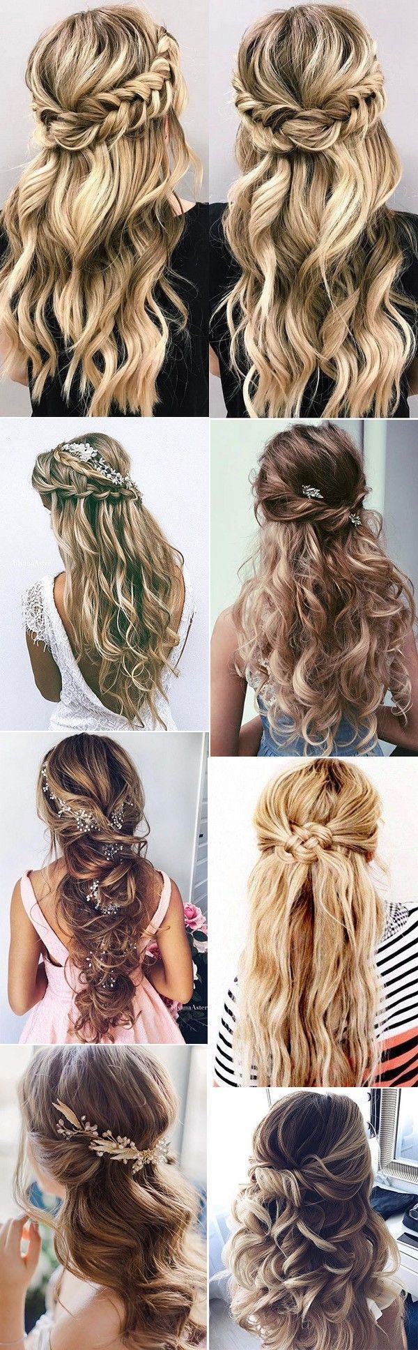 15 Chic Half Up Half Down Wedding Hairstyles for Long Hair