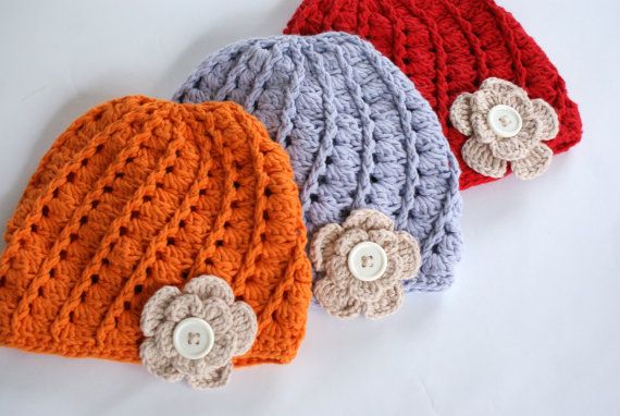 Newborn Hat Crochet, Baby Crochet Hat, Baby girl hat, crochet hat newborn, Pink Baby Hat, Newborn beanie