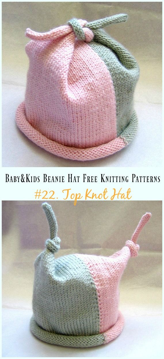 Baby & Kids Beanie Hat Free Knitting Patterns