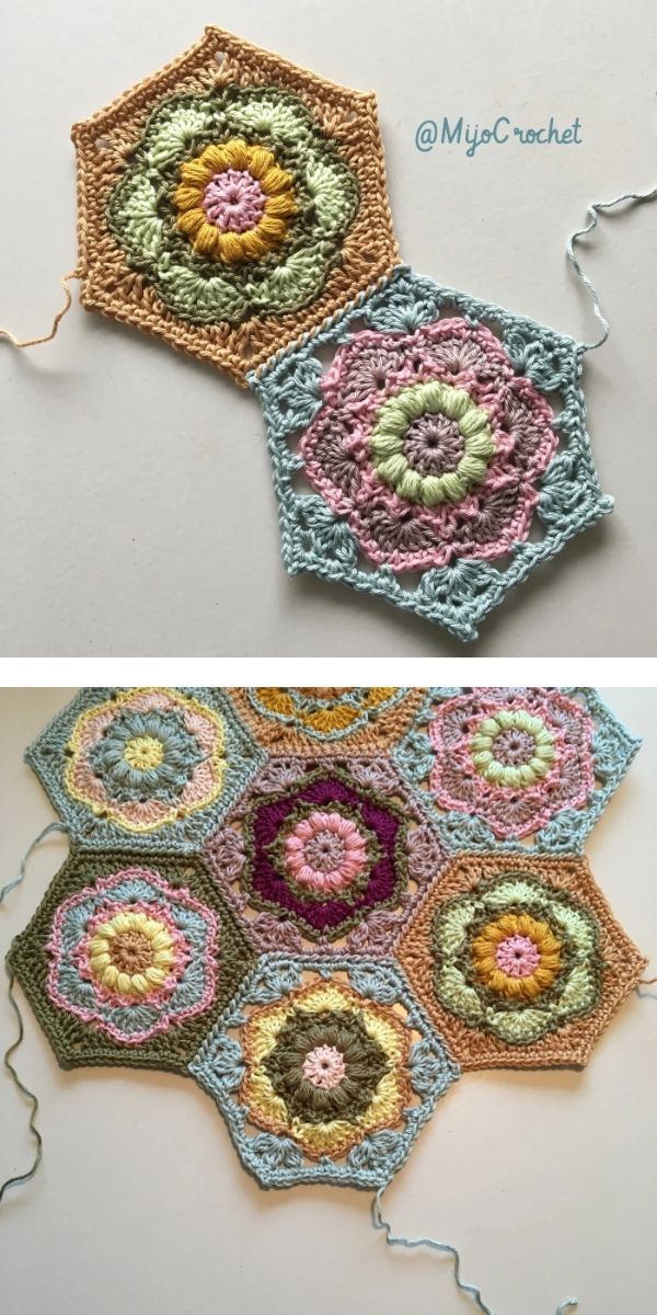 Beautiful Hexagons Free Crochet Pattern