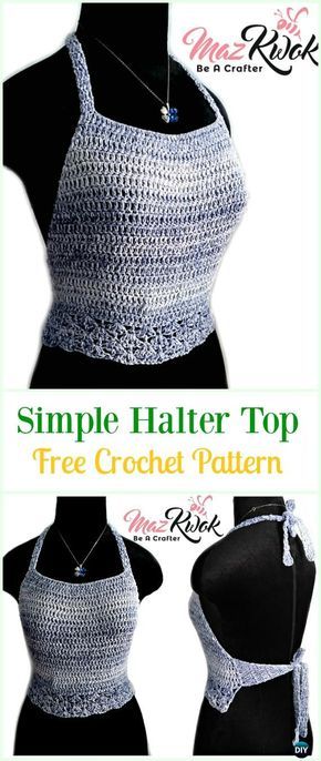 Crochet Summer Halter Top Free Patterns