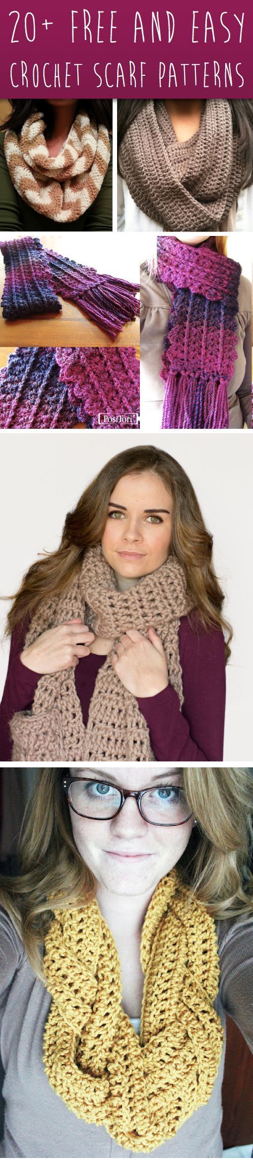These 20+ Free and Easy Crochet Scarf Patterns Will Blow Your Mind