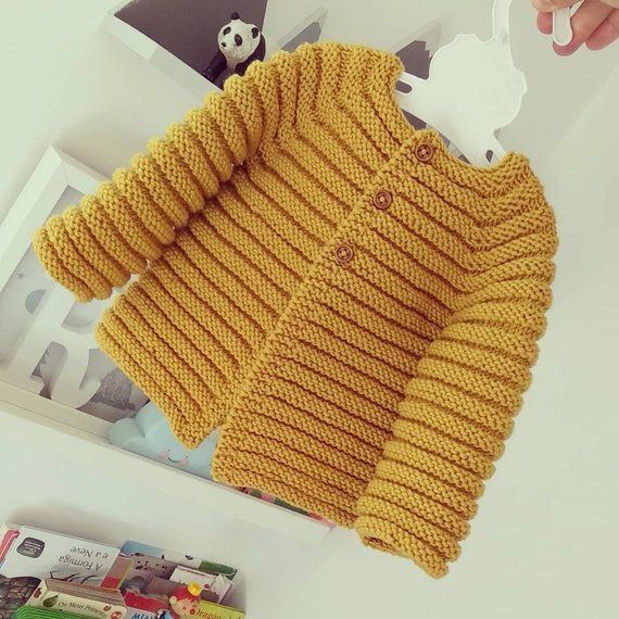 Knit baby cardigan - merino knit baby cardigan - handknit sweater - handmade newborn - knit baby jacket - newborn knit