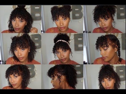 20 Quick and Easy Styles for Curly Hair w/Bangs