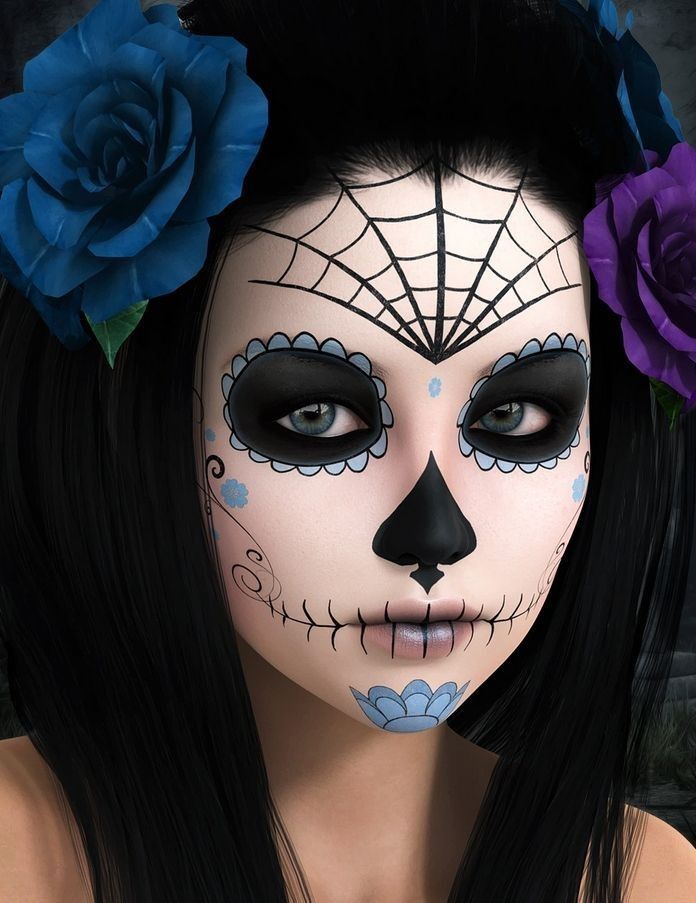 23 besten Sugar Skull Halloween Make-up-Ideen