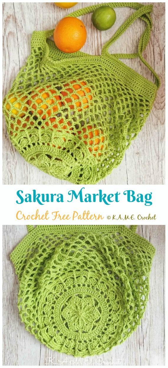 25 Crochet Market Bag Free Patterns