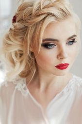 30 Hochzeit Haar und Make-up-Ideen – Wedding Ideas – Hochzeit Frisuren – #Frisur…