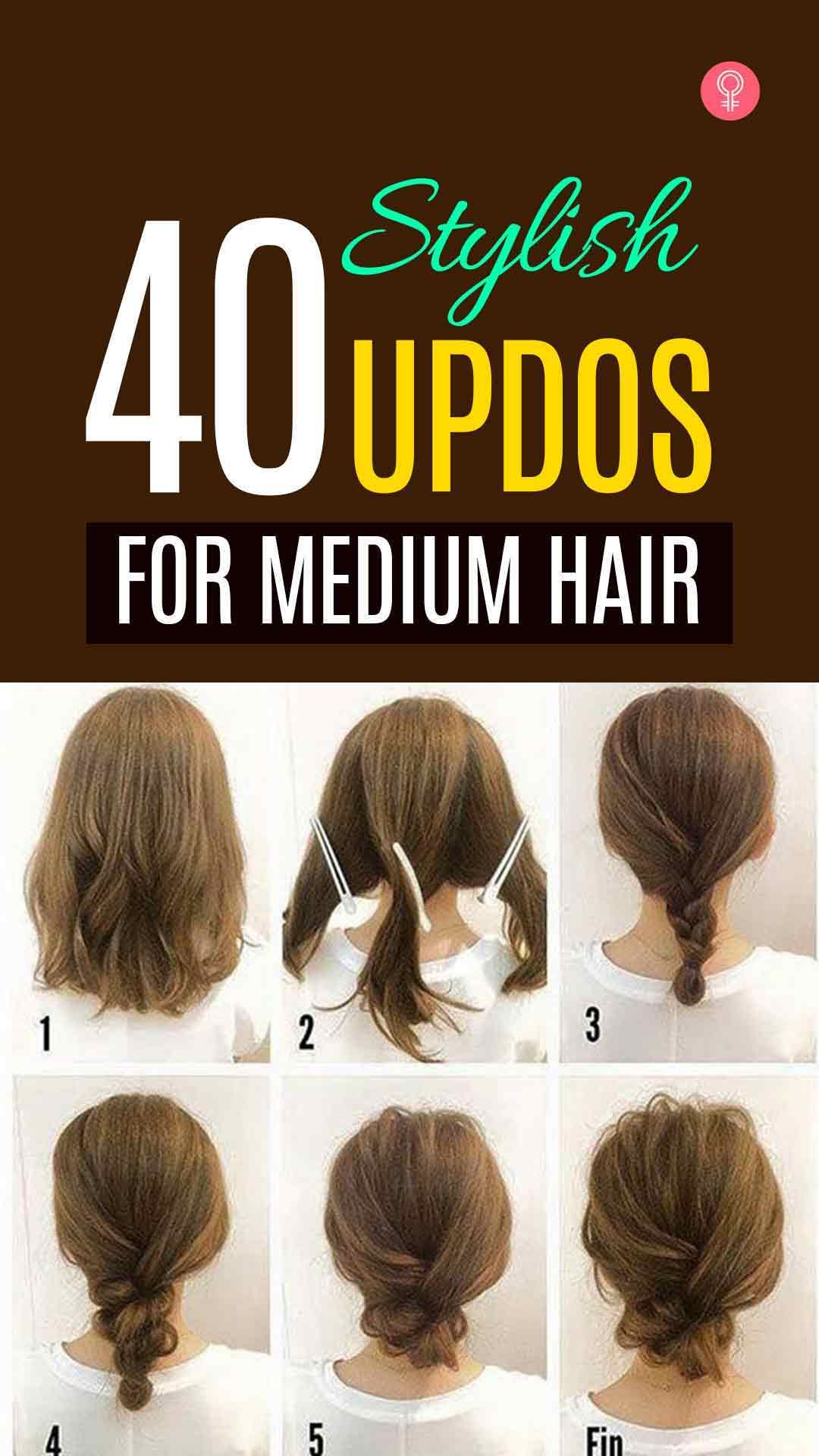 40 Stylish Updos For Medium Hair