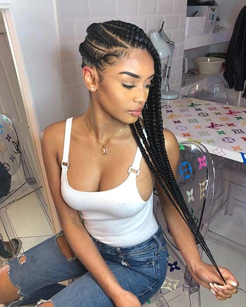 43 Cool Ways to Wear Feed In Cornrows | StayGlam