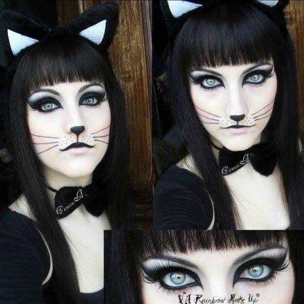 46 Kickass Halloween-Katzen-Make-up-Ideen für alle Katzenliebhaber