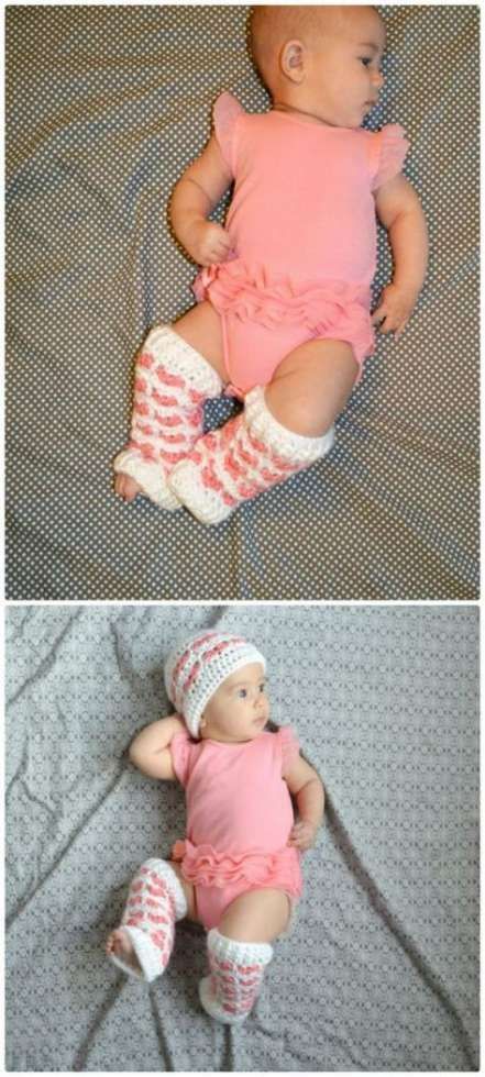 65 Super Ideen häkeln Babyschuhe kostenlose Muster Mädchen Beinlinge   – Croch…